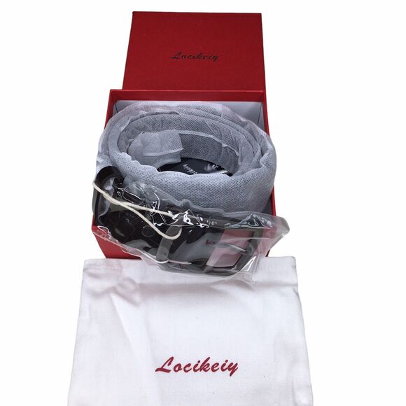 Locikeiy Belt Mens 50 Brown Smooth Genuine Leather Classic Core Preppy Dress NWT - Picture 7 of 8